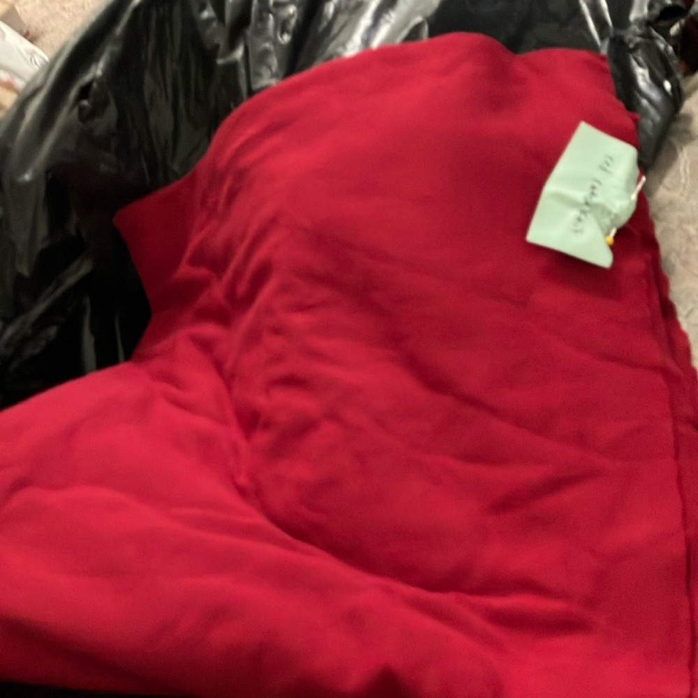 Red cotton knit fabric